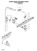 Part Location Diagram of WPW10077859 Whirlpool Dishwasher Feed Tube w/3rd Level Spinner