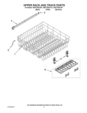 UPPER RACK AND TRACK PARTS Diagram and Parts List for WDF775SAYW1  Whirlpool Dishwasher