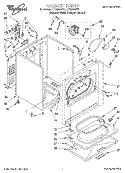 SECTION Diagram and Parts List for LEC8858EZ2  Whirlpool Dryer
