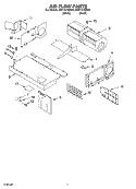 AIR FLOW PARTS Diagram and Parts List for MH1141XMB0  Whirlpool Microwave