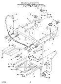 MANIFOLD Diagram and Parts List for SF197LEHZ7  Whirlpool Range
