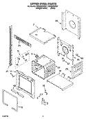 UPPER OVEN PARTS Diagram and Parts List for YGBD307PDQ7  Whirlpool Wall Oven