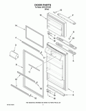 DOOR PARTS Diagram and Parts List for I8RXCGFXQ00  Inglis Refrigerator