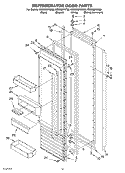 REFRIGERATOR DOOR Diagram and Parts List for KSSS36FKB00  KitchenAid Refrigerator