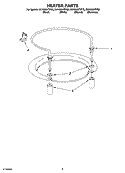 HEATER PARTS Diagram and Parts List for DU1055XTPS3  Whirlpool Dishwasher