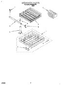DISHRACK Diagram and Parts List for RUD3006DB1  Roper Dishwasher