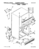 CABINET Diagram and Parts List for KTRS20KAWH10  KitchenAid Refrigerator