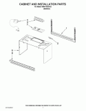 CABINET AND INSTALLATION PARTS Diagram and Parts List for WMH1164XVS3  Whirlpool Microwave