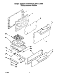 OVEN DOOR AND BROILER Diagram and Parts List for SF3000SRN6  Whirlpool Range