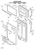 DOOR PARTS Diagram and Parts List for ET1MHKXMB05  Whirlpool Refrigerator