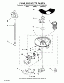 PUMP AND MOTOR PARTS Diagram and Parts List for WDT790SAYB0  Whirlpool Dishwasher