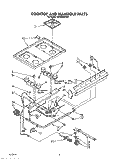 COOKTOP AND MANIFOLD, LIT/OPTIONAL Diagram and Parts List for SF3020SRW6  Whirlpool Range