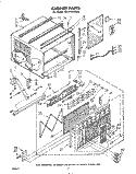 CABINET Diagram and Parts List for AC2104XM0  Whirlpool Air Conditioner