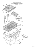 SHELF Diagram and Parts List for RT18DKXHW01  Roper Refrigerator