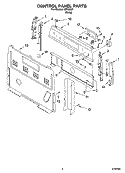 CONTROL PANEL PARTS Diagram and Parts List for IMP33801  Inglis Range