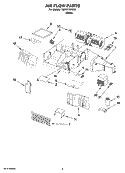AIR FLOW PARTS Diagram and Parts List for YMH2175XSB1  Whirlpool Microwave