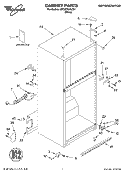 CABINET, LITERATURE Diagram and Parts List for 5ET2DTKXLQ01  Whirlpool Refrigerator