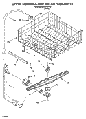 UPPER DISHRACK AND WATER FEED PARTS Diagram and Parts List for DP940PWPQ2  Whirlpool Dishwasher