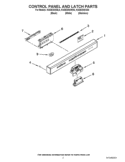 CONTROL PANEL AND LATCH PARTS Diagram and Parts List for KUDE20IXBL6  KitchenAid Dishwasher