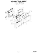 CONTROL PANEL PARTS Diagram and Parts List for KUDS03FTPA0  KitchenAid Dishwasher