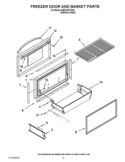 FREEZER DOOR AND BASKET PARTS Diagram and Parts List for KBFC42FTS05  KitchenAid Refrigerator