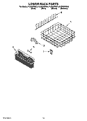 LOWER RACK PARTS, OPTIONAL PARTS (NOT INCLUDED) Diagram and Parts List for KUDI02IRWH4  KitchenAid Dishwasher