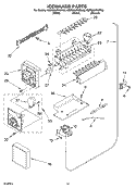 ICEMAKER PARTS, PARTS NOT ILLUSTRATED Diagram and Parts List for KSRG25FKBL05  KitchenAid Refrigerator