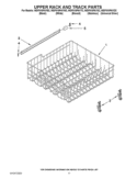 UPPER RACK AND TRACK PARTS Diagram and Parts List for WDF510PAYS2  Whirlpool Dishwasher