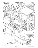 CABINET Diagram and Parts List for CG1751XWN0  Whirlpool Dryer