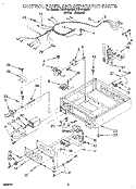 CONTROL PANEL AND SEPARATOR Diagram and Parts List for CSP2760AW1  Whirlpool Dryer
