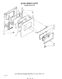 OVEN DOOR Diagram and Parts List for RB1200XKW2  Whirlpool Wall Oven