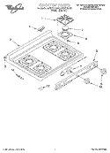 COOKTOP, LITERATURE Diagram and Parts List for SF317PEAN4  Whirlpool Range