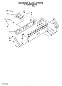 CONTROL PANEL PARTS Diagram and Parts List for 8TCAM2761KQ0  Whirlpool Washer