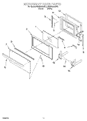 MICROWAVE DOOR Diagram and Parts List for KEMS308GWH1  KitchenAid Microwave Oven Combo