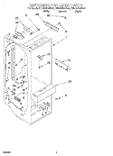 REFRIGERATOR LINER Diagram and Parts List for KSRS25KGAL00  KitchenAid Refrigerator