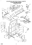 CONTROLS AND REAR PANEL Diagram and Parts List for 4LSC8255BN1  Whirlpool Washer