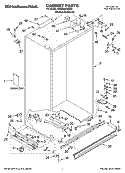 CABINET PARTS Diagram and Parts List for KSSO42FMX03  KitchenAid Refrigerator