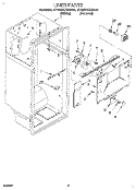 LINER Diagram and Parts List for ET25PKXBW00  Whirlpool Refrigerator