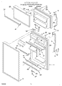 DOOR Diagram and Parts List for RT21SKXJN00  Roper Refrigerator