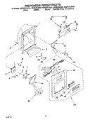 DISPENSER FRONT Diagram and Parts List for KSRU25ILBT01  KitchenAid Refrigerator