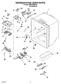 REFRIGERATOR LINER PARTS Diagram and Parts List for KBRP20EMSS00  KitchenAid Refrigerator
