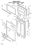 DOOR PARTS Diagram and Parts List for ET1FHTXMB04  Whirlpool Refrigerator
