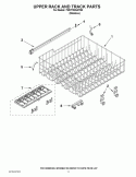 UPPER RACK AND TRACK PARTS Diagram and Parts List for 7WDT790SAYM0  Whirlpool Dishwasher