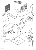UNIT Diagram and Parts List for 8ET1FTKXKT02  Whirlpool Refrigerator