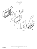 DOOR PARTS Diagram and Parts List for YGY397LXUQ05  Whirlpool Range