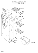 FREEZER LINER Diagram and Parts List for RS25AQXFW00  Roper Refrigerator