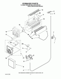 ICEMAKER PARTS Diagram and Parts List for 5ED2FHGXVQ00  Whirlpool Refrigerator