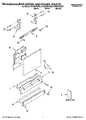 DOOR AND PANEL PARTS Diagram and Parts List for KUDS01DLBT2  KitchenAid Dishwasher