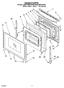 DOOR PARTS Diagram and Parts List for GR470LXMB0  Whirlpool Range