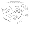TOP VENTING Diagram and Parts List for GBD307PDB3  Whirlpool Wall Oven